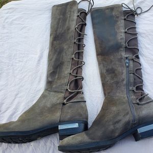 Leather boots
